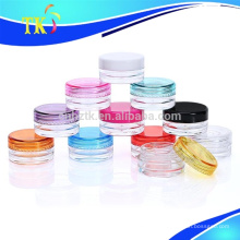 Frascos cosméticos plásticos pequenos de 3g 5g 10g / frasco de creme pequeno amostra do picosegundo